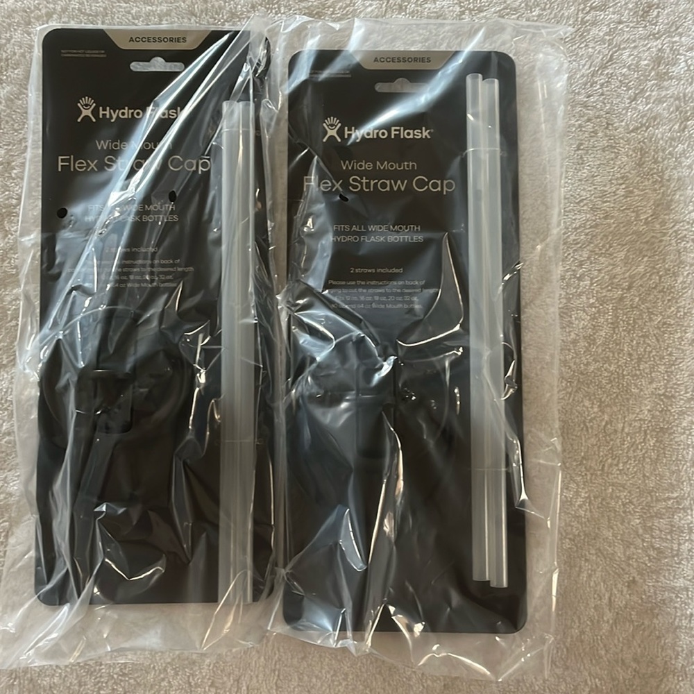2 NEW Hydro Flask Wide Mouth Flex Straw Cap-